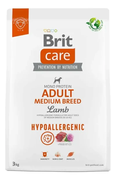 Brit Care adulto hipoalergénico razas medianas cordero 3kg