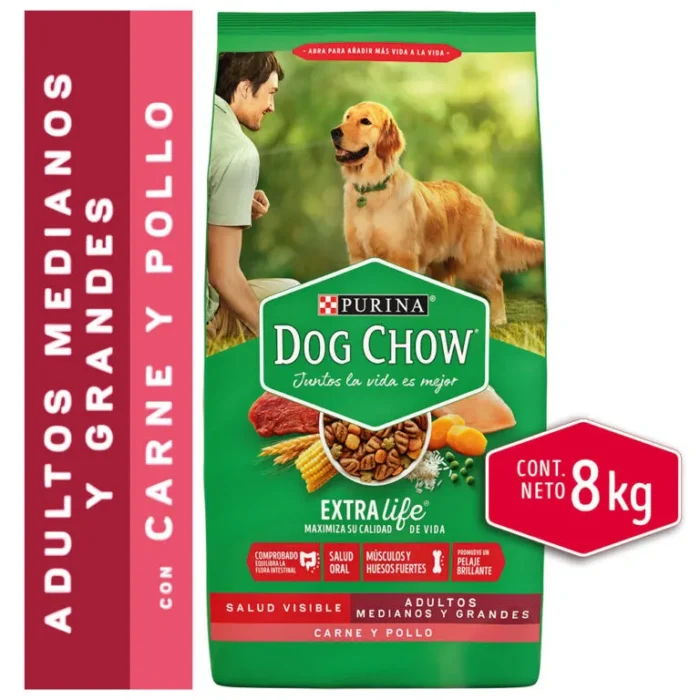 dogchowadultomedianogrande carne pollo8kg Dog Chow Adulto Medianos y Grandes Carne/Pollo 8kg